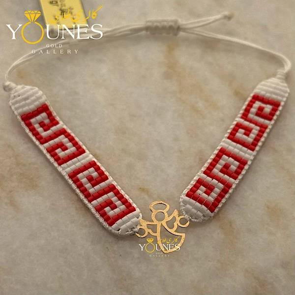 دستبند میوکی فرشته لیزری طلا